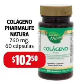 Farmacias Guadalajara Colágeno pharmalife natura 60 cápsulas oferta