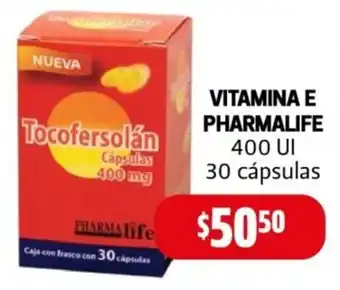 Farmacias Guadalajara Vitamina e pharmalife 400 ui oferta