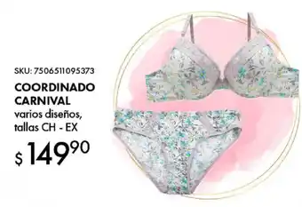 Woolworth Coordinado carnival varios diseños, tallas CH - EX oferta
