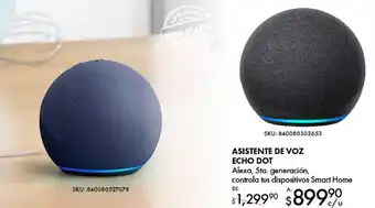 Woolworth Asistente de voz echo dot Alexa, 5ta. generación oferta