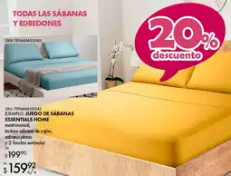 Woolworth Juego de sábanas essentials home matrimonial oferta