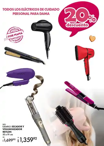 Woolworth Secador y voluminizador revlon 50 x 91 cm oferta