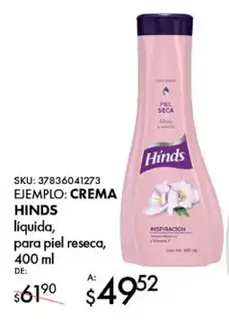 Woolworth Crema hinds líquida, para piel reseca oferta