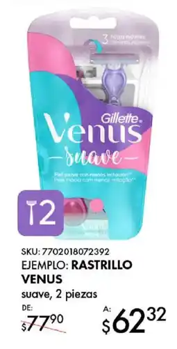 Woolworth Rastrillo venus suave, 2 piezas oferta