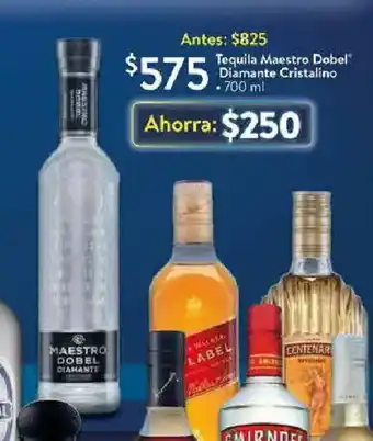 Walmart Tequila Maestro Dobel Diamante Cristalino oferta