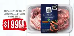 Soriana Híper Tentáculos de pulpo cocido, Valley Foods Prime 250 g oferta