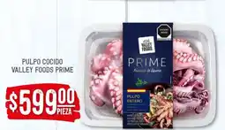Soriana Híper Pulpo cocido Valley Foods Prime oferta