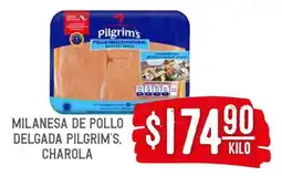Soriana Híper MILANESA DE POLLO DELGADA PILGRIM'S, CHAROLA oferta