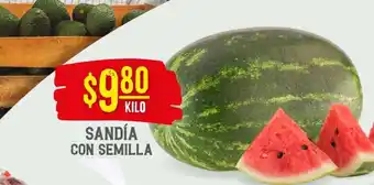 Soriana Híper Sandía con semilla oferta
