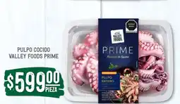 Soriana Súper Pulpo cocido Valley Foods Prime oferta