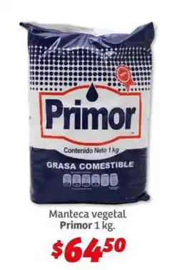 Soriana Híper Manteca vegetal Primor oferta