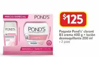 Walmart Pond's - paquete clarant b3 crema + loción desmaquillante oferta