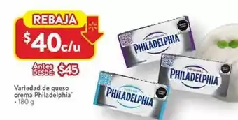 Walmart Philadelphia - queso crema oferta