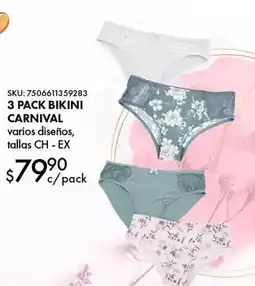 DelSol 3 pack bikini carnival oferta