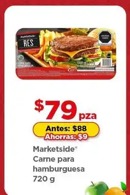 Bodega Aurrerá Marketside Carne para hamburguesa 720 g oferta