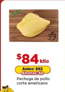 Bodega Aurrerá Pechuga de pollo corte americano oferta