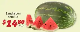 Soriana Híper Sandía con semilla oferta