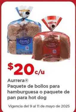 Bodega Aurrerá Aurrera Paquete de bollos para hamburguesa o paquete de pan para hot dog oferta