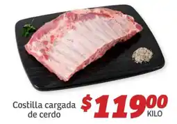 Soriana Híper Costilla cargada de cerdo oferta