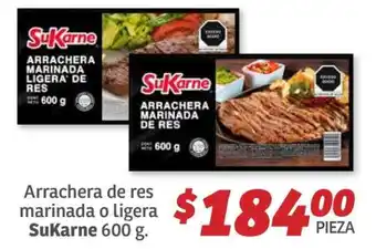Soriana Híper Arrachera de res marinada o ligera SuKarne 600 g oferta