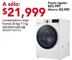 City Club Lavasecadora carga frontal WD20WV26R LG oferta