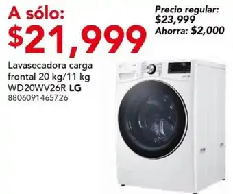 City Club Lavasecadora carga frontal WD20WV26R LG oferta