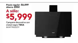 City Club Campana decorativa con cristal negro TEKA oferta