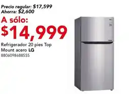 City Club Refrigerador Top Mount acero LG oferta