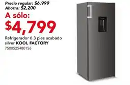 City Club Refrigerador acabado silver KOOL FACTORY oferta