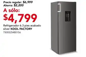 City Club Refrigerador acabado silver KOOL FACTORY oferta