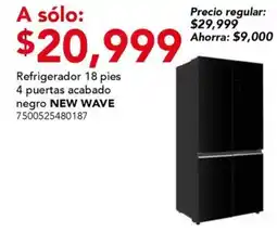 City Club Refrigerador acabado negro NEW WAVE oferta