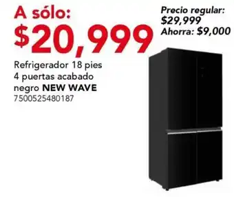 City Club Refrigerador acabado negro NEW WAVE oferta