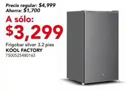 City Club Frigobar silver KOOL FACTORY oferta