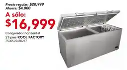 City Club Congelador horizontal KOOL FACTORY oferta