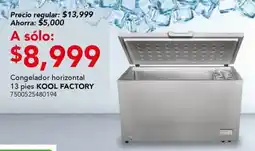 City Club Congelador horizontal KOOL FACTORY oferta