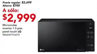 City Club Microondas inverter panel touch LG oferta