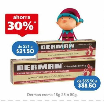 Farmacia San Pablo Derman cre 18gr tub c/25gr oferta