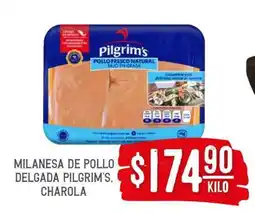 Soriana Híper MILANESA DE POLLO DELGADA PILGRIM'S, CHAROLA oferta