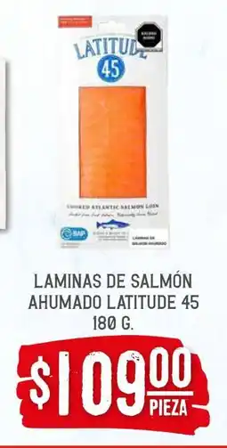 Soriana Híper Láminas de salmón ahumado Latitude 45 oferta