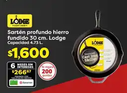 Soriana Híper Lodge sartén profundo hierro fundido oferta