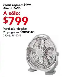 City Club Ventilador de piso 20 pulgadas BORNOTO oferta