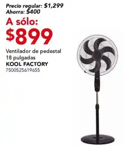 City Club Ventilador de pedestal KOOL FACTORY oferta