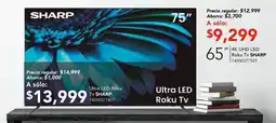 City Club Ultra LED Roku Tv SHARP oferta