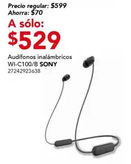 City Club Audífonos inalámbricos WI-C100/B SONY oferta