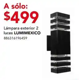 City Club Lámpara exterior 2 luces LUMIMEXICO oferta