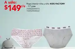 City Club Ropa interior niña y niño KIDS FACTORY oferta