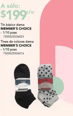 City Club Tín básico dama / Tines de colores dama MEMBER'S CHOICE oferta