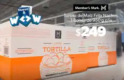 Sam's Club Member's Mark Tortilla de Maíz Frita Nachos 3 Bolsas oferta