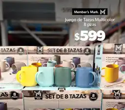 Sam's Club Member's Mark Juego de Tazas Multicolor oferta