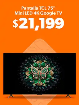 Sam's Club Pantalla TCL 75" Mini LED 4K Google TV oferta